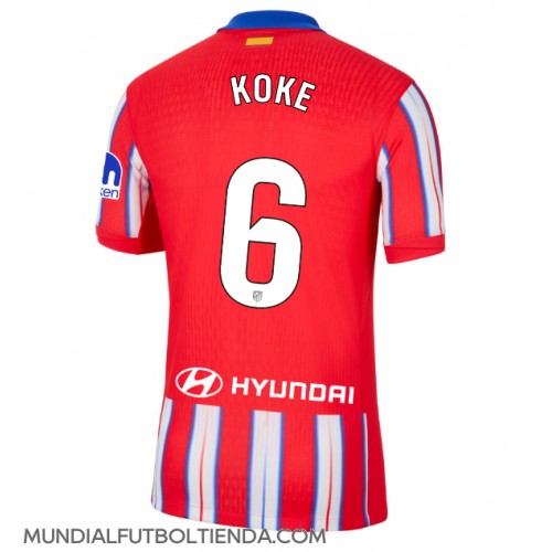 Camiseta Atletico Madrid Koke #6 Primera Equipación Replica 2024-25 mangas cortas